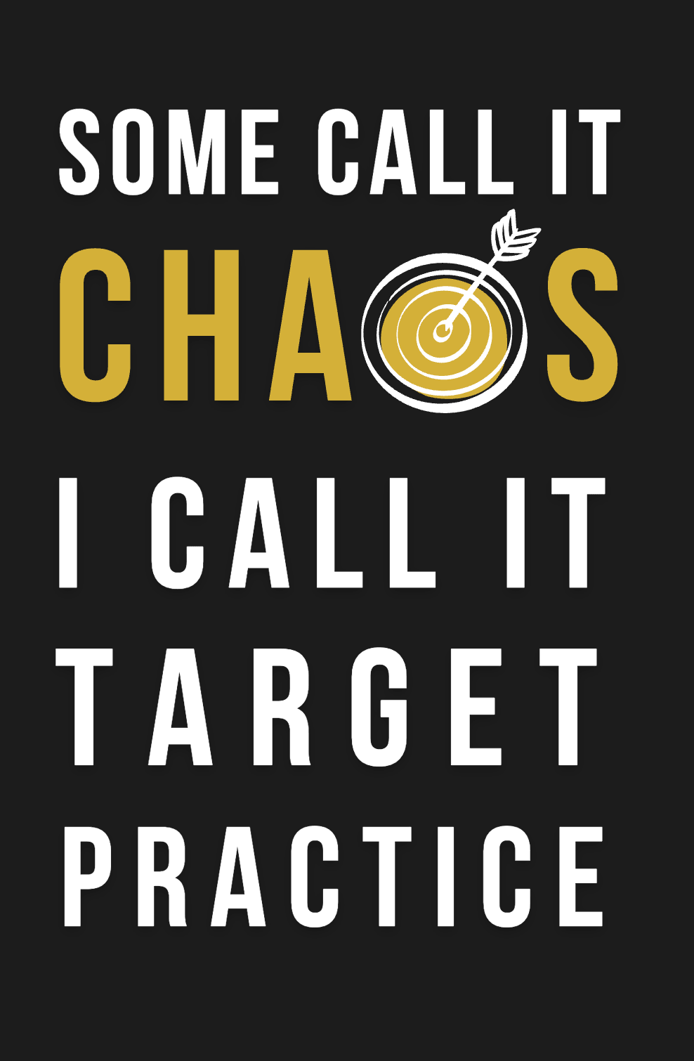 Some Call It Chaos, I Call It Target Practice planner cover